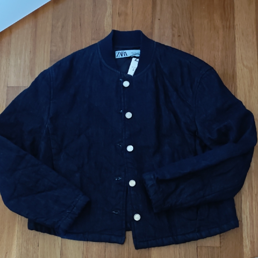 Zara Quilted Bomber Jacket